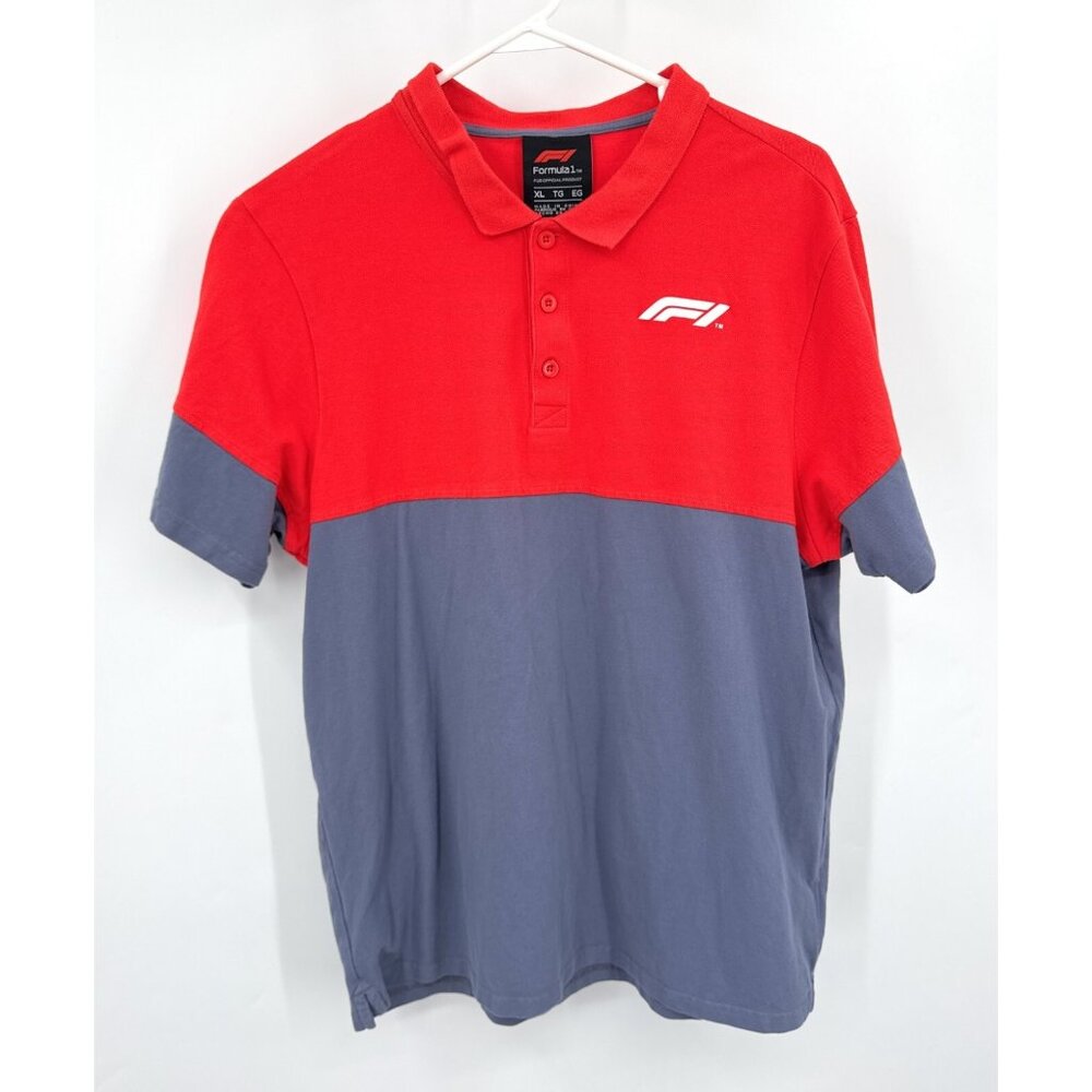 Formula 1 F1 Red Gray Polo Mens Sz‎ XL